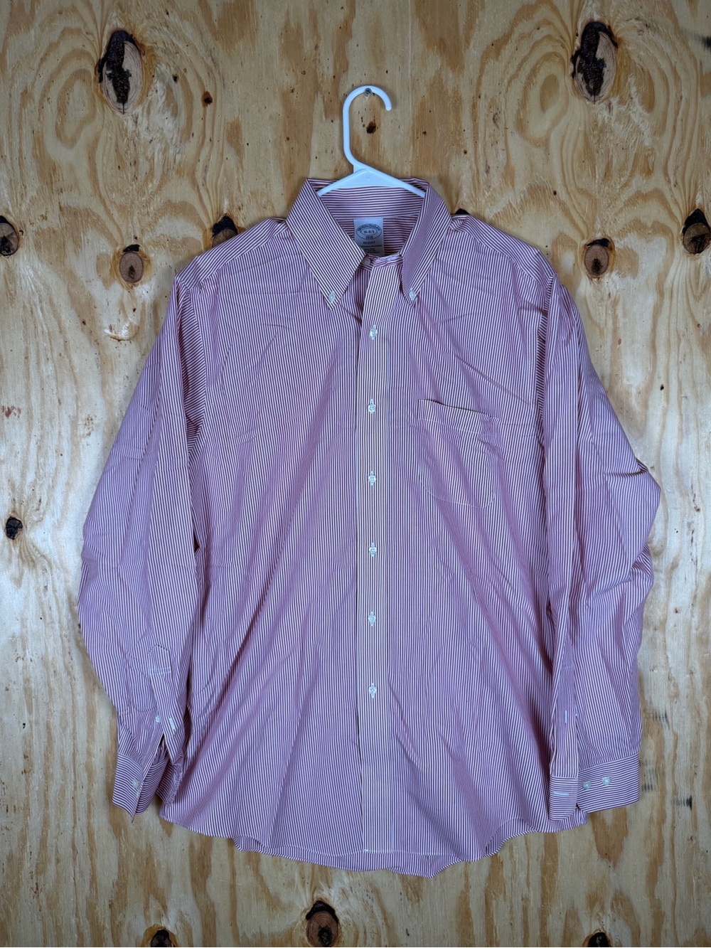 Brooks Brothers Striped Button-Down Long Sleeve Shirt - Pink - 1818 Regent